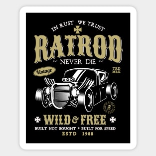 RATROD NEVER DIE Magnet